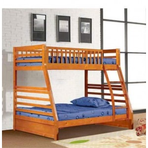 B129 Oak : Giường 2 Tầng Leo Thang - 1m / 1m4